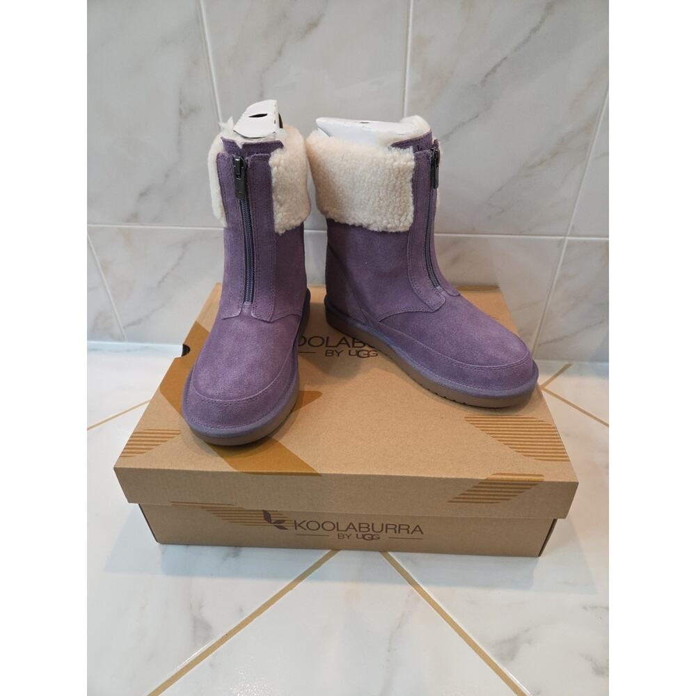 NEW KOOLABURRA BY UGG BIG KIDS GIRLS LYTTA PURPLE SUEDE BOOTS 4.0